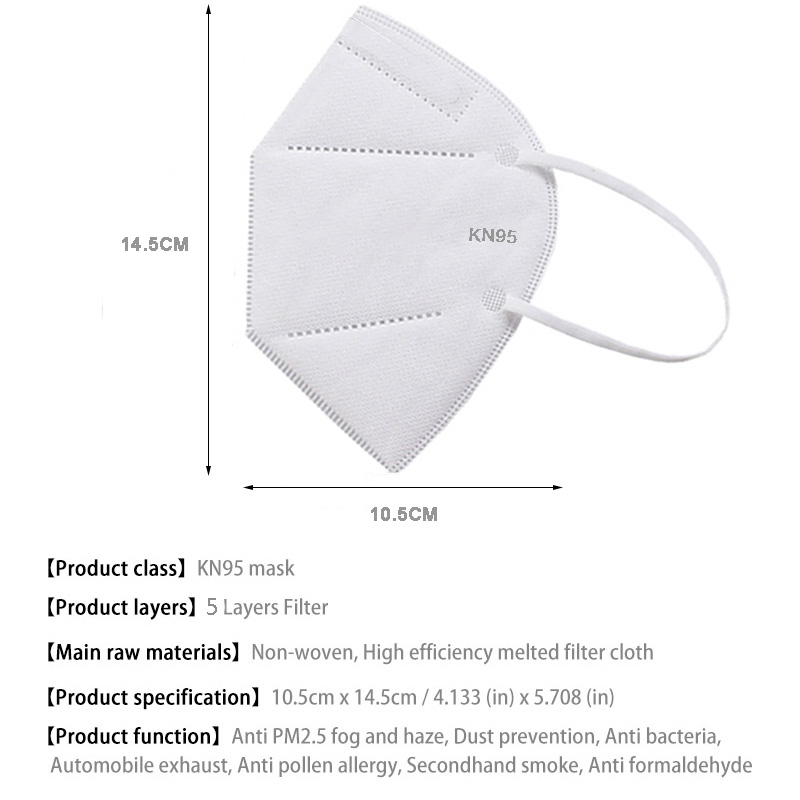 10-100PCS mascarillas FFP2 Fac - Disposable Surgical Mask recension och pris