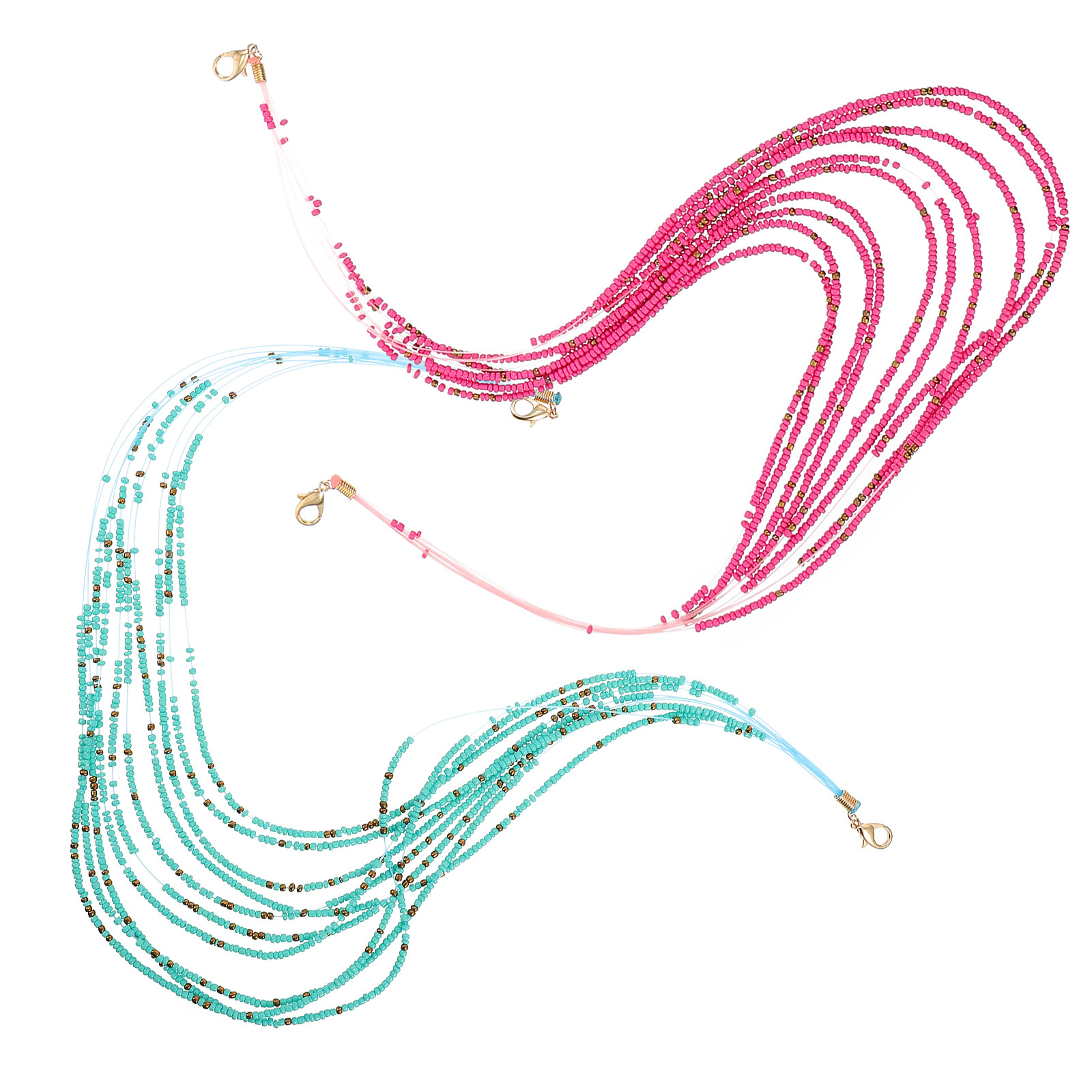 2Pcs Colorful Beaded Mask Hold - Mask Chain Holder recension och pris